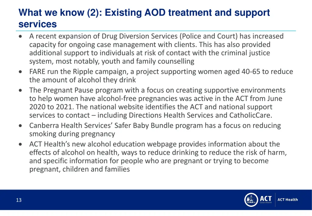 what we know 2 existing aod treatment and support