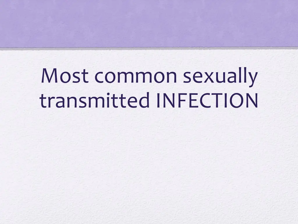 most common sexually transmitted infection