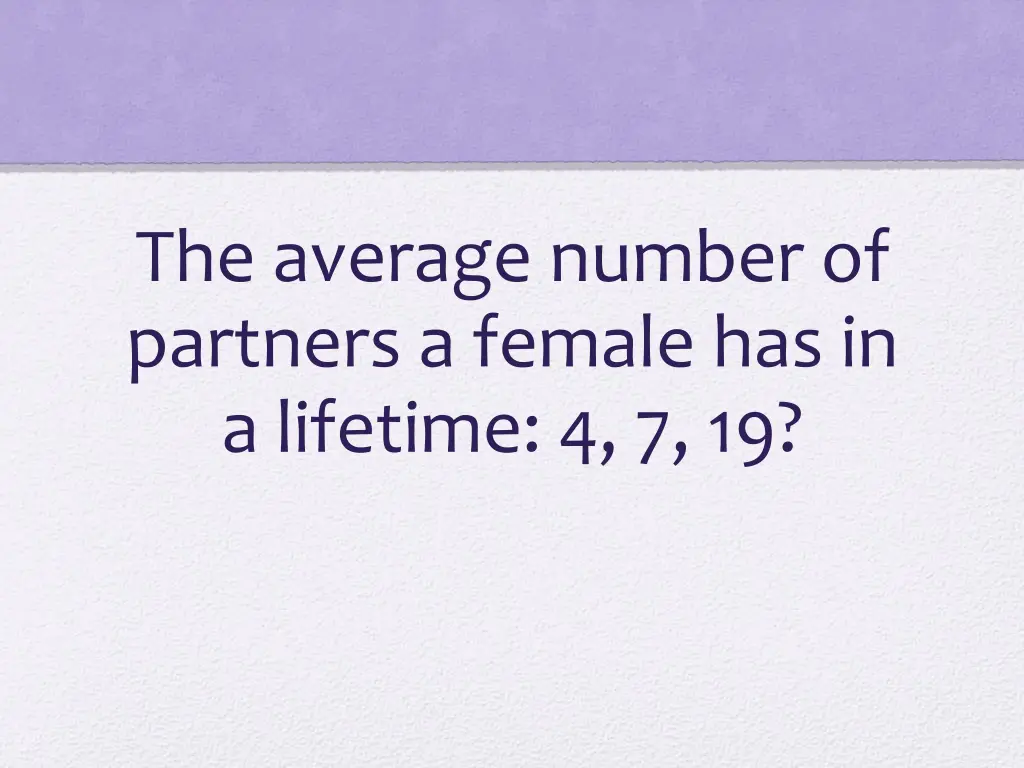 the average number of partners a female