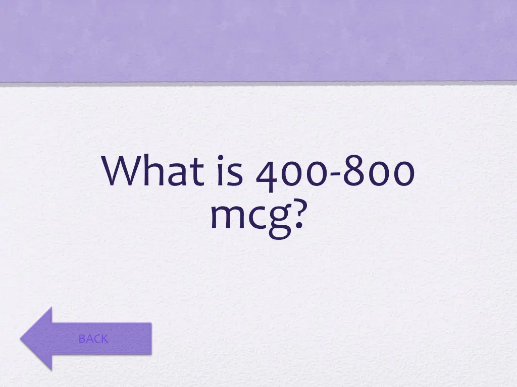 what is 400 800 mcg