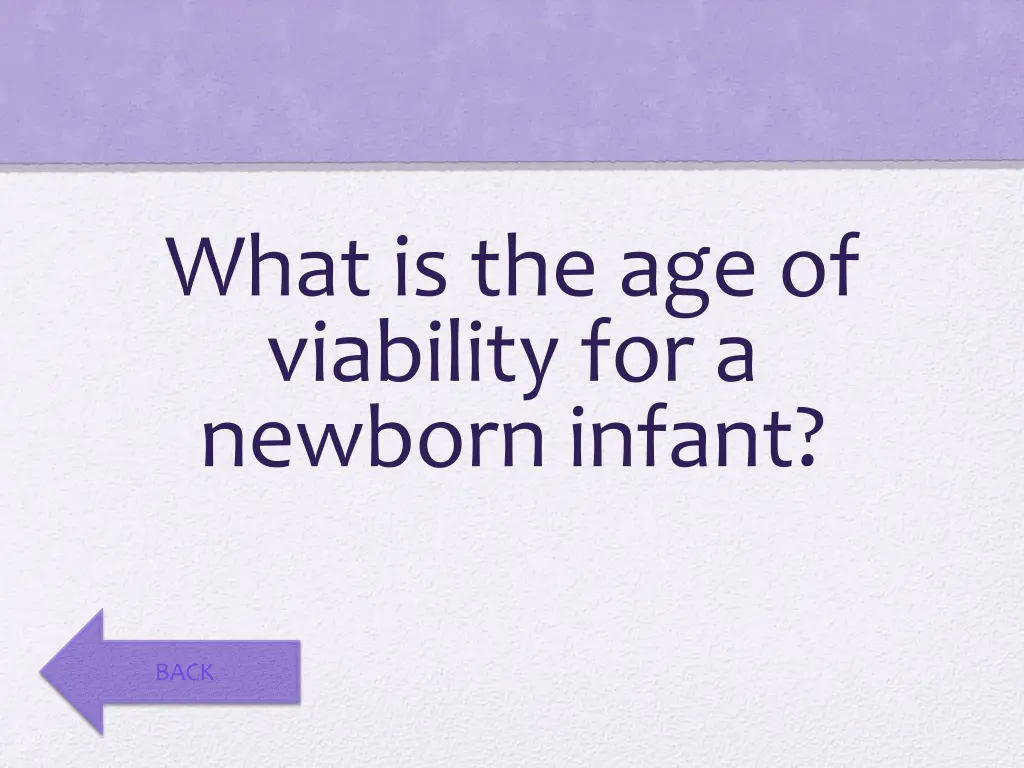 what is the age of viability for a newborn infant