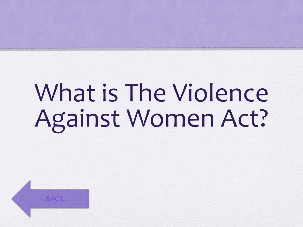 what is the violence against women act