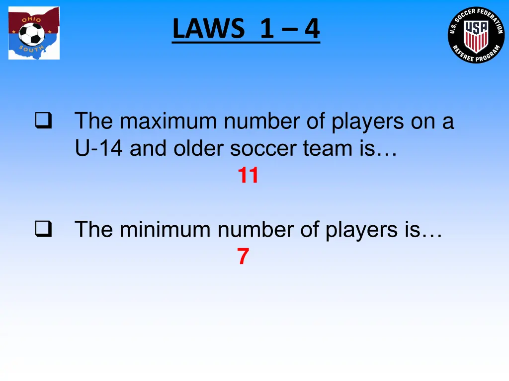 laws 1 4 4