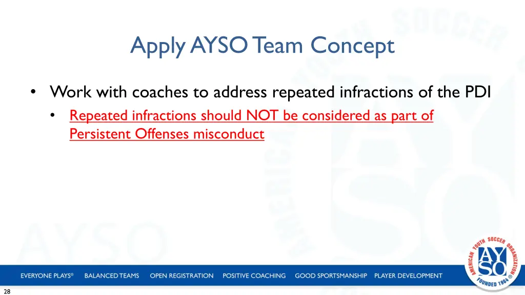 apply ayso team concept