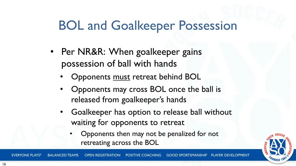 bol and goalkeeper possession