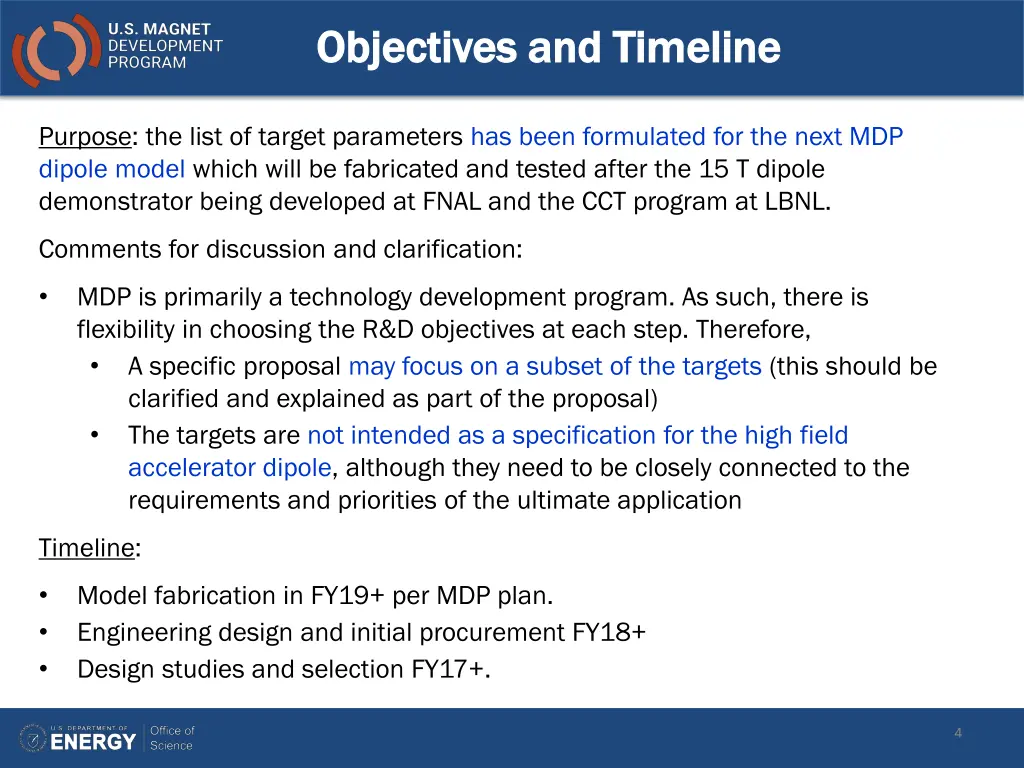 objectives and timeline objectives and timeline