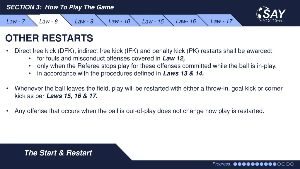 section 3 how to play the game 12