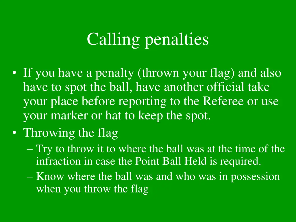 calling penalties