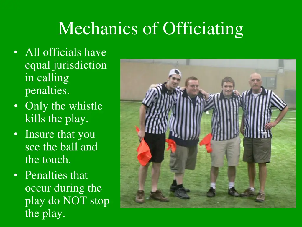 mechanics of officiating 1