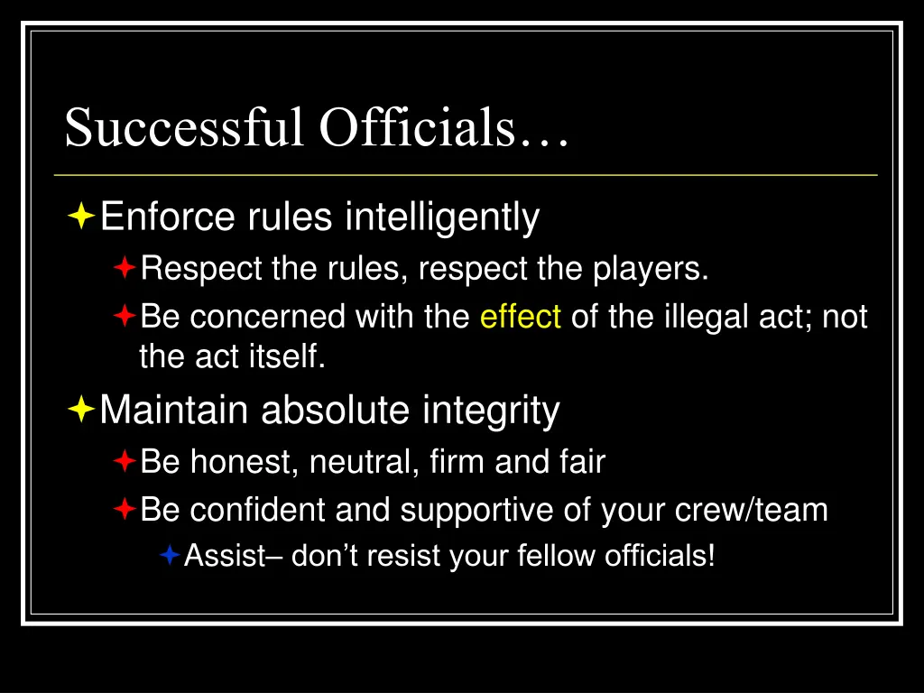 successful officials