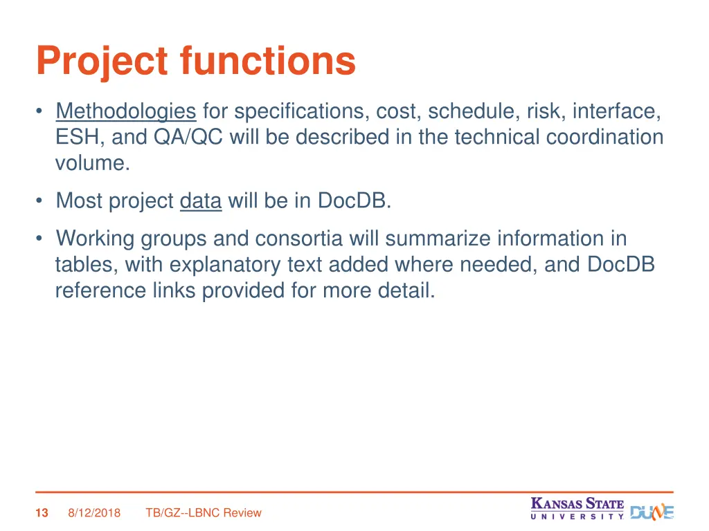 project functions