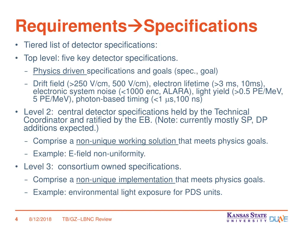 requirements tiered list of detector