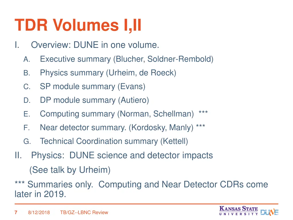 tdr volumes i ii