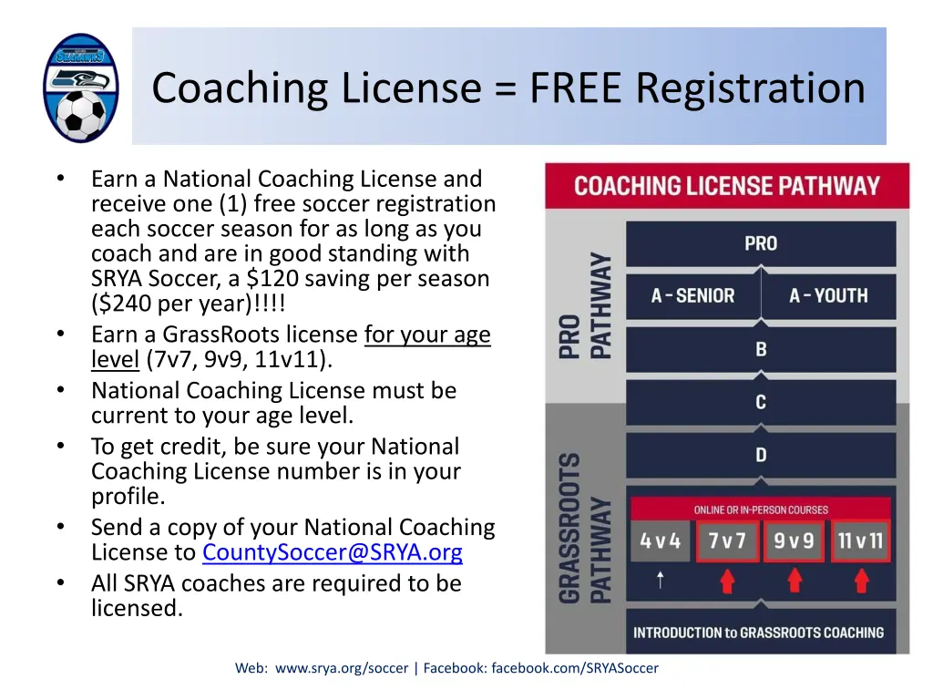 coaching license free registration