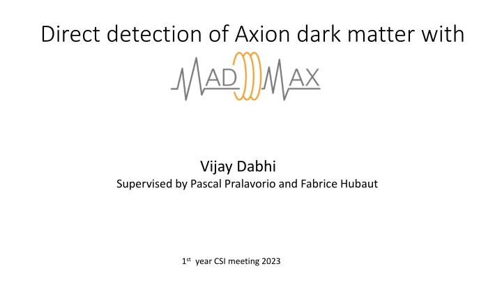 direct detection of axion dark matter with