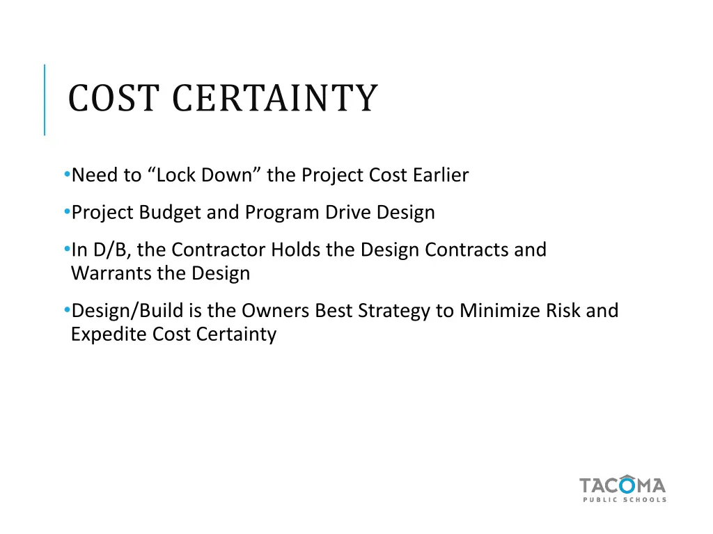 cost certainty