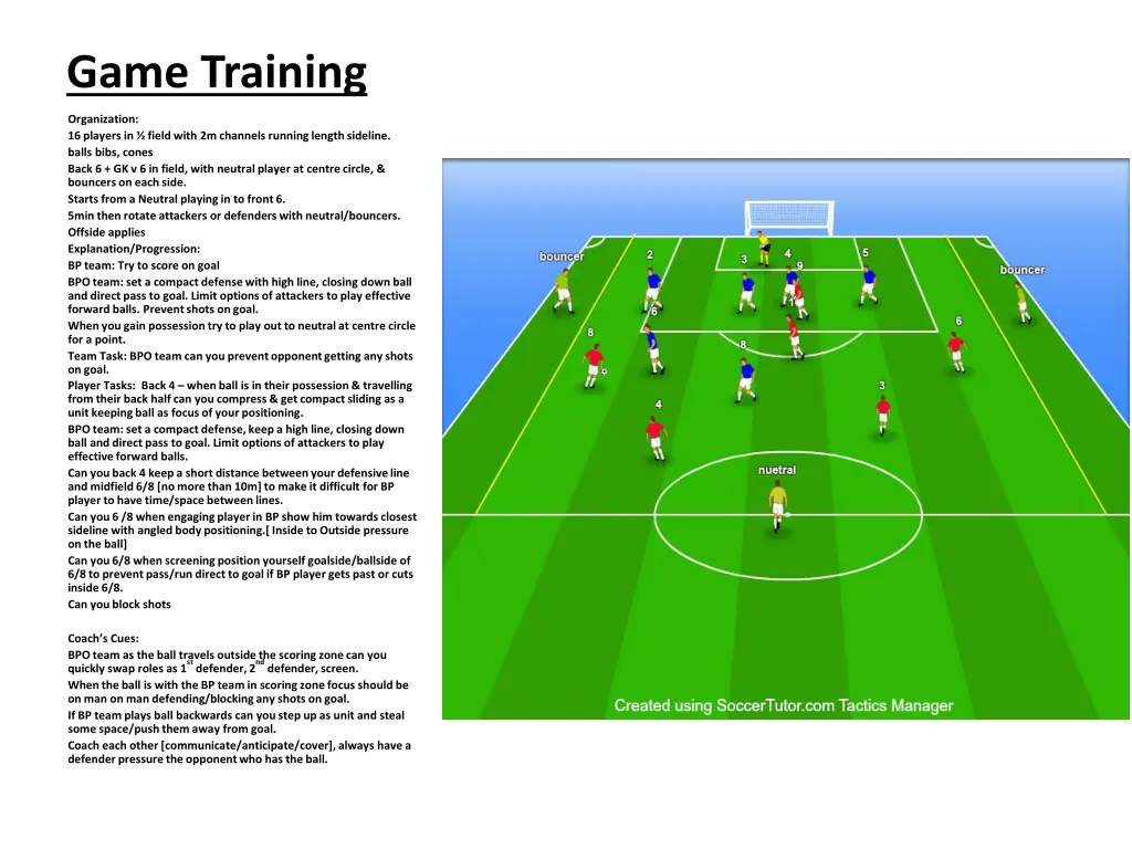 game training