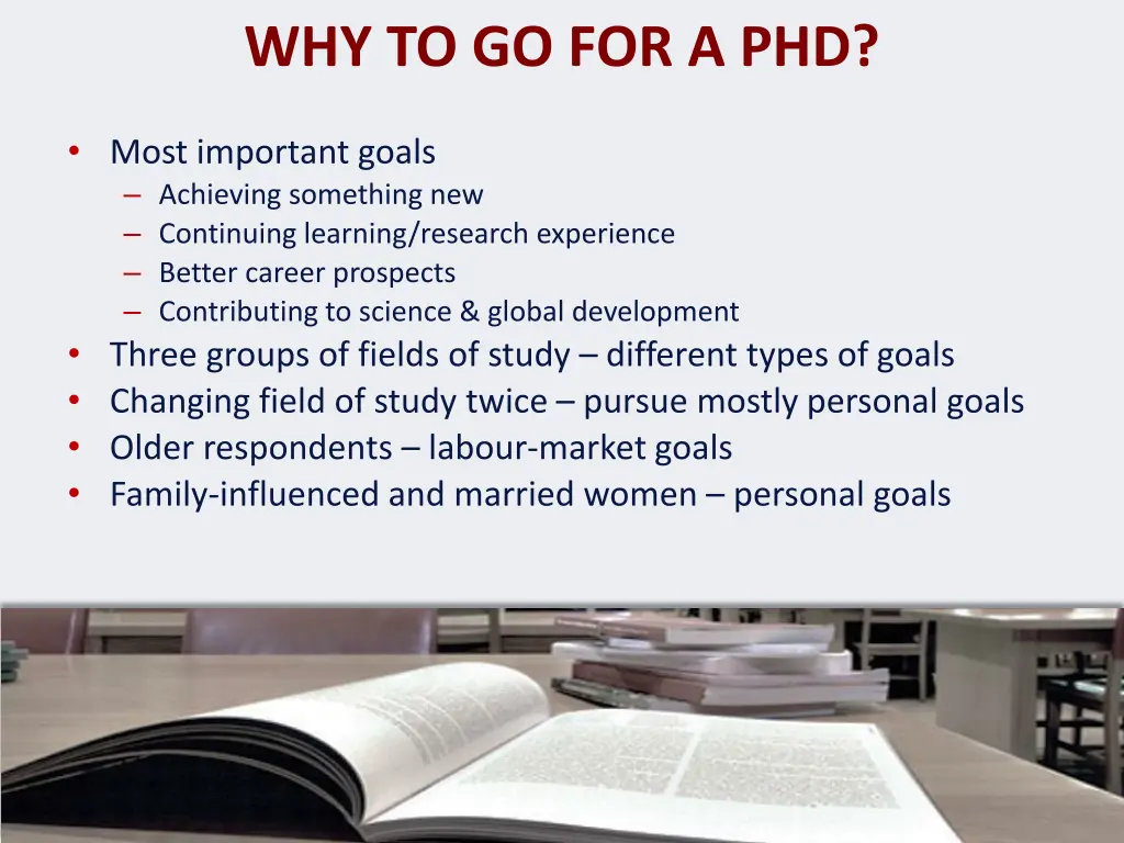 why to go for a phd