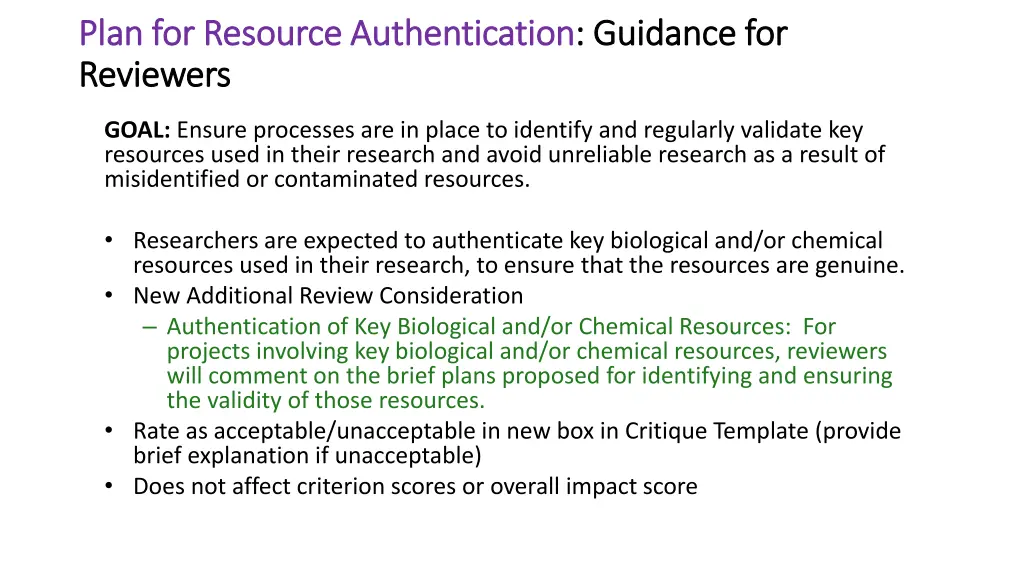 plan for resource authentication plan