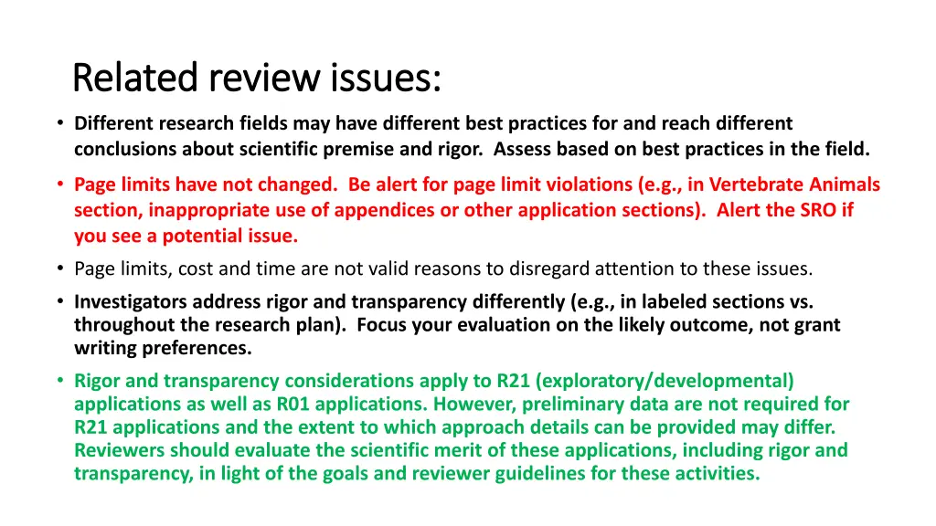 related review issues related review issues