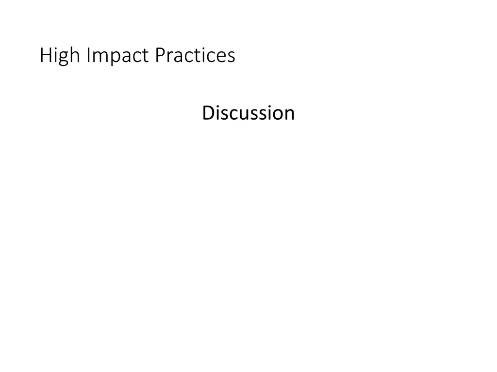 high impact practices