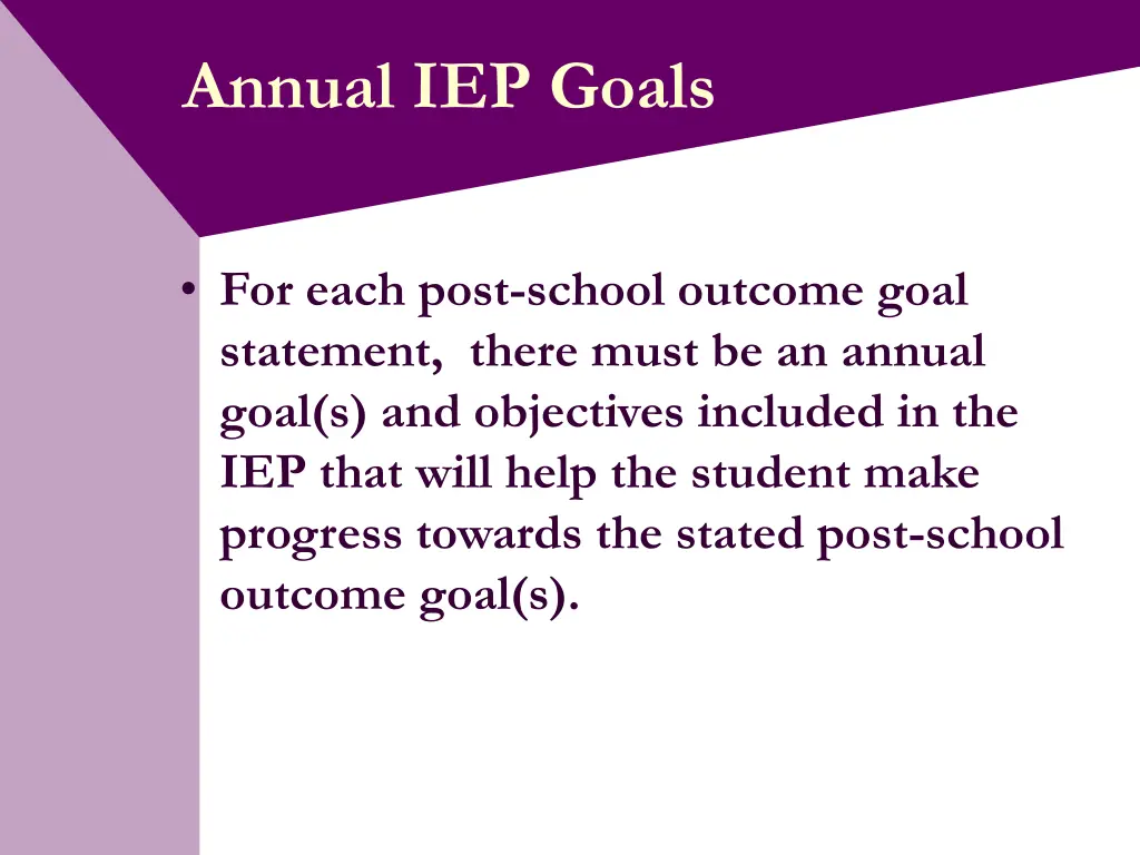 annual iep goals