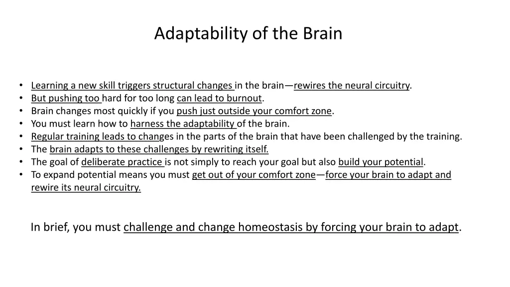 adaptability of the brain