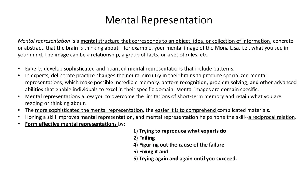 mental representation