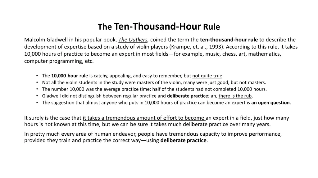 the ten thousand hour rule