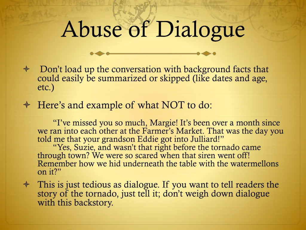 abuse of dialogue