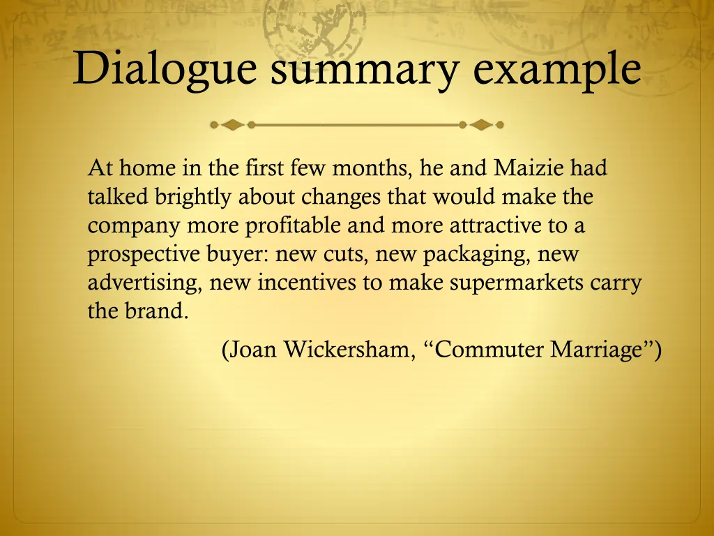 dialogue summary example