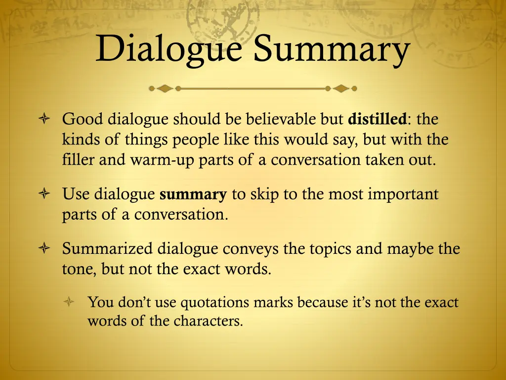 dialogue summary