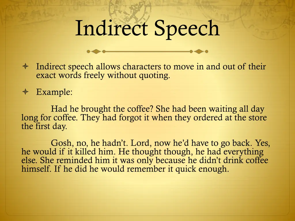 indirect speech