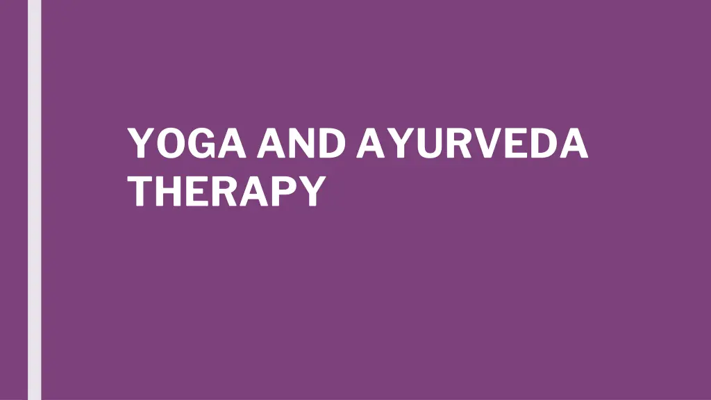 yoga and ayurveda therapy