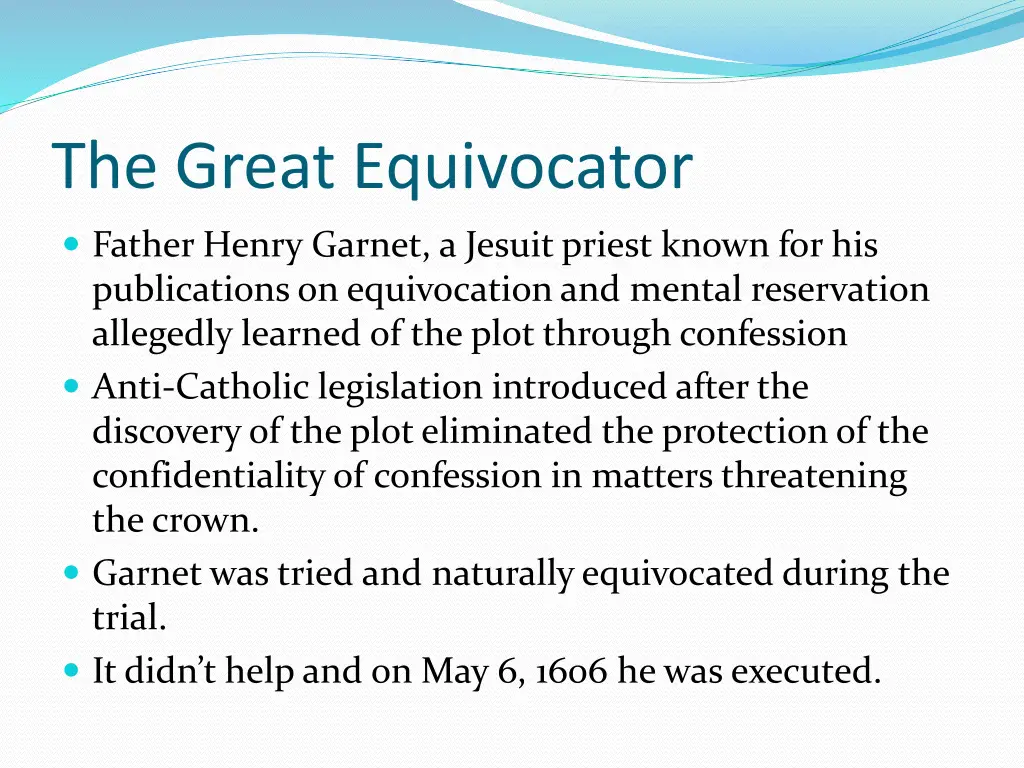 the great equivocator