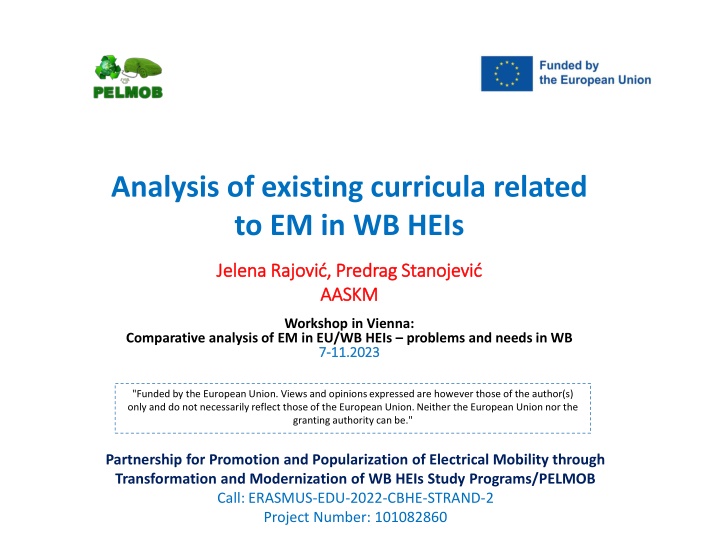 analysis of existing curricula related