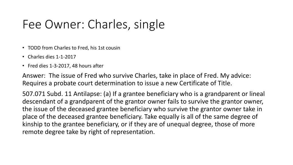 fee owner charles single 1