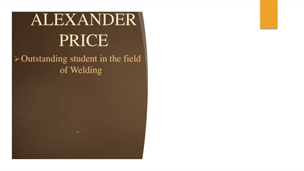 alexander price outstanding student in the field