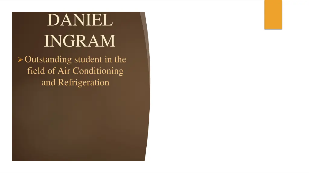 daniel ingram outstanding student in the field