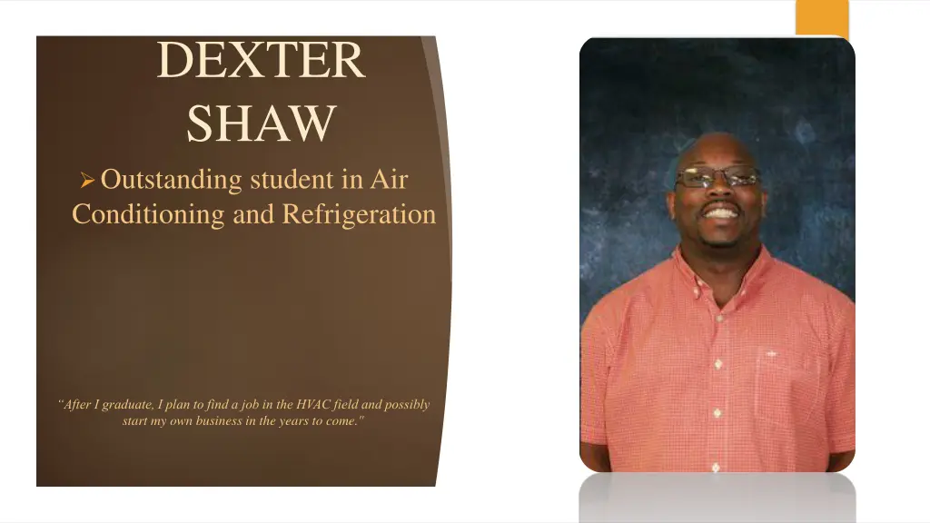 dexter shaw outstanding student