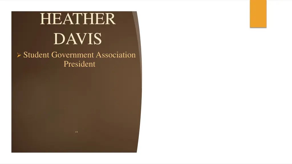 heather davis student government association