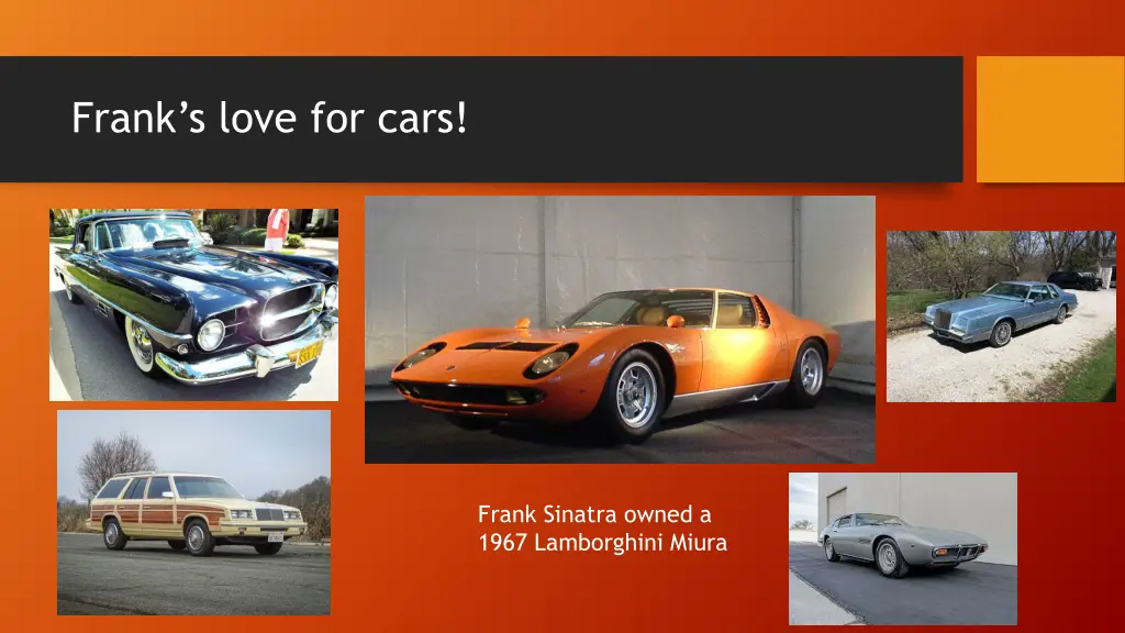 frank s love for cars