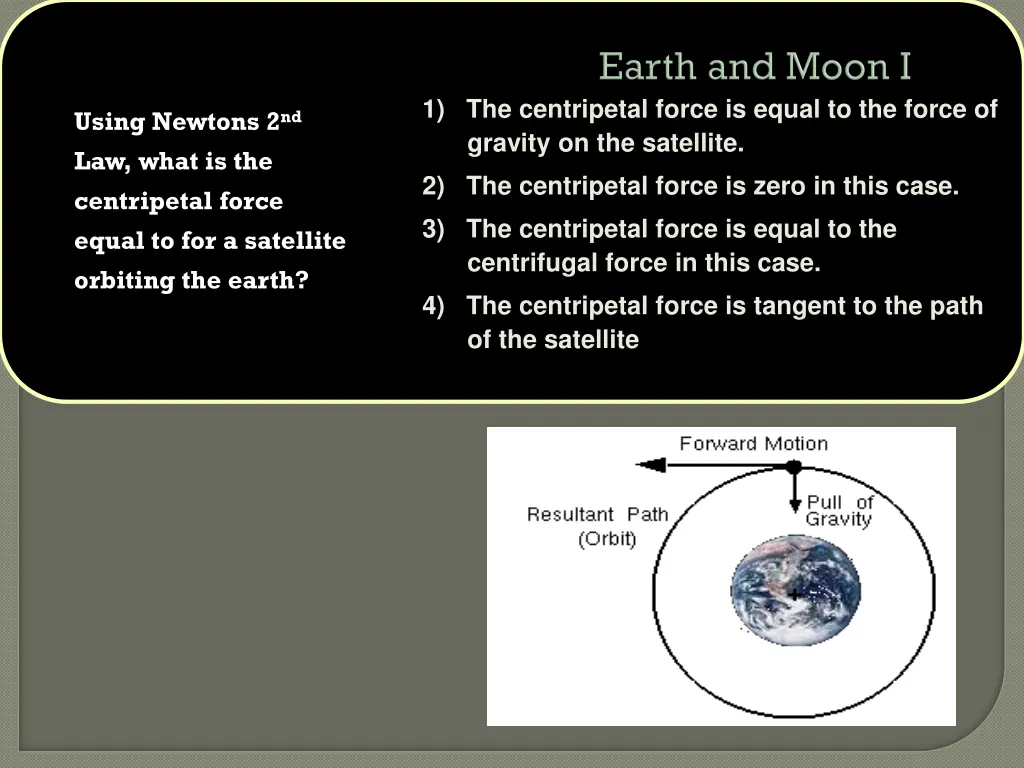 1 the centripetal force is equal to the force