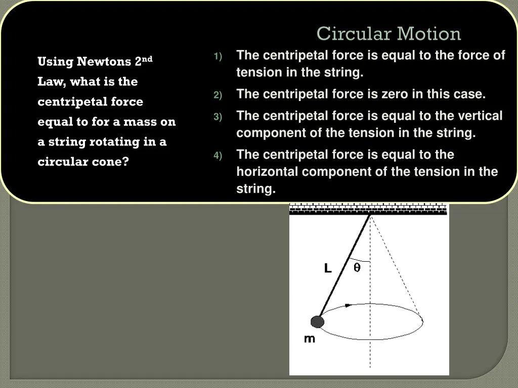 the centripetal force is equal to the force