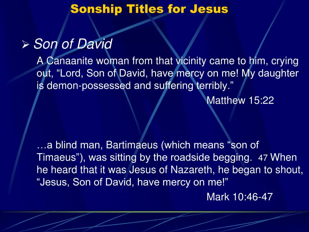 sonship titles for jesus