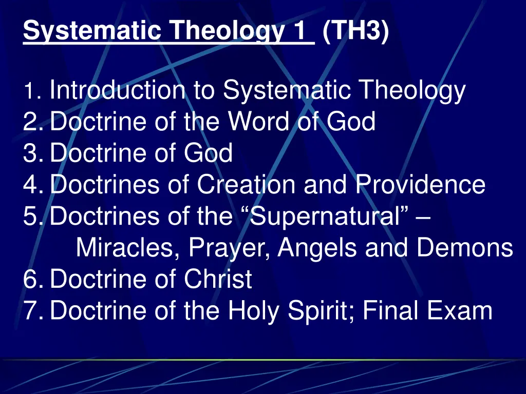 systematic theology 1 th3 1