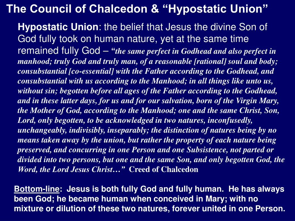 the council of chalcedon hypostatic union