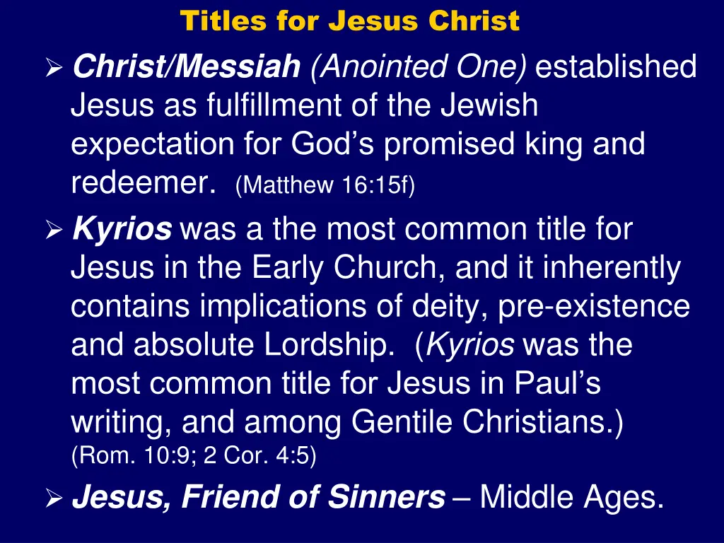 titles for jesus christ christ messiah anointed