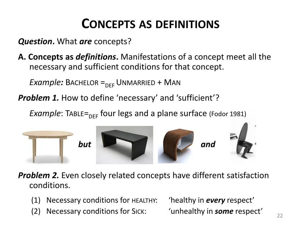 c oncepts as definitions