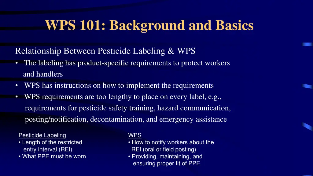 wps 101 background and basics 1